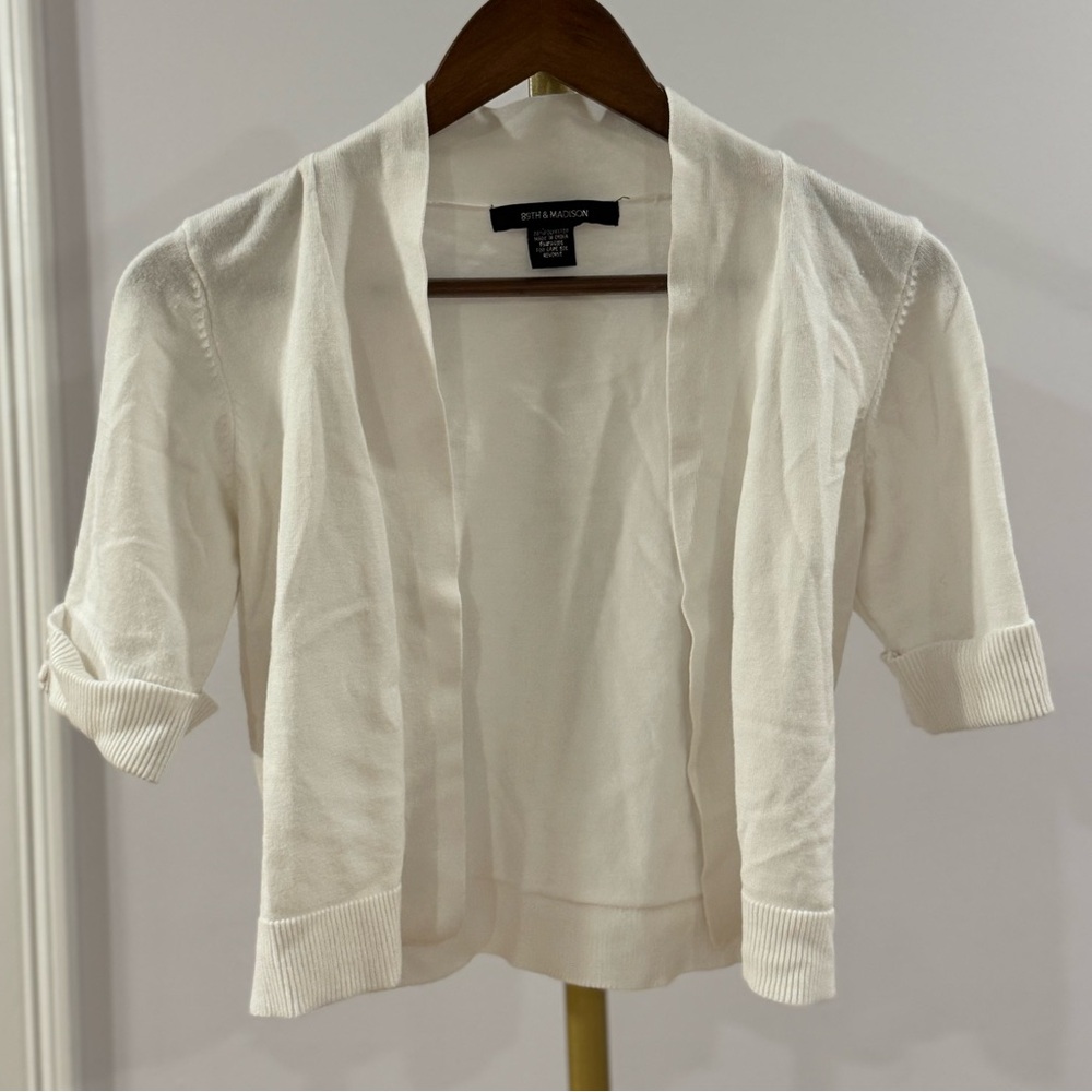 89TH & MADISON • White Knit Cardigan